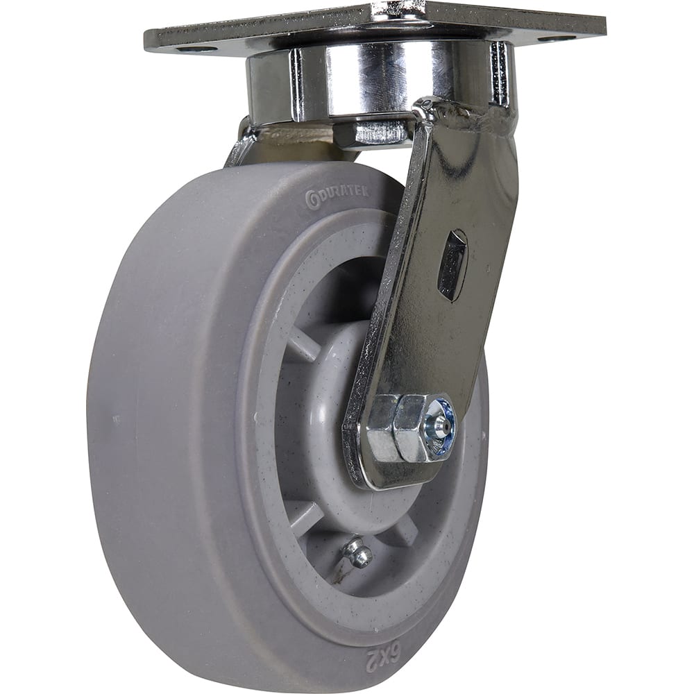 Vestil - Standard Casters; Mount: With Holes ; Style: Swivel ; Wheel Diameter: 6 (Inch); Wheel Width: 2 (Inch); Overall Height (Inch): 7-1/2 ; Load Capacity (Lb.): 600.000 - Exact Tool & Supply