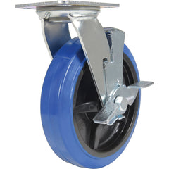 Vestil - Standard Casters; Mount: With Holes ; Style: Swivel w/Brake ; Wheel Diameter: 8 (Inch); Wheel Width: 2 (Inch); Overall Height (Inch): 9-1/2 ; Load Capacity (Lb.): 770.000 - Exact Tool & Supply