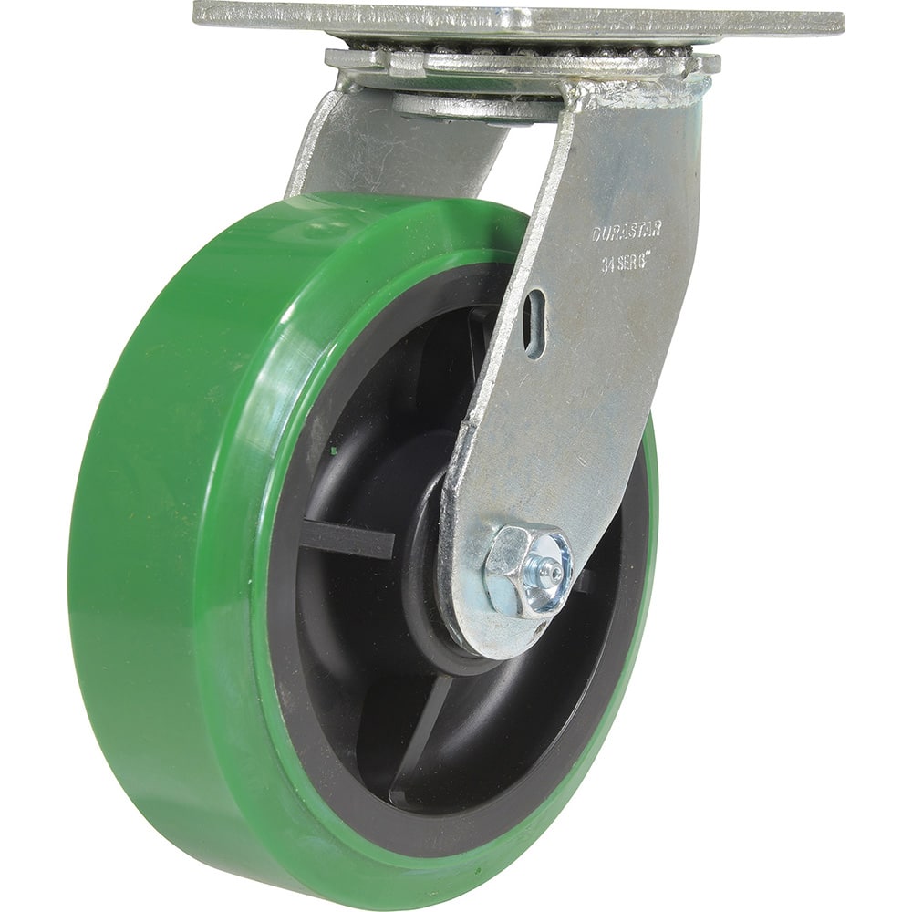 Vestil - Standard Casters; Mount: With Holes ; Style: Swivel ; Wheel Diameter: 6 (Inch); Wheel Width: 2 (Inch); Overall Height (Inch): 7-1/2 ; Load Capacity (Lb.): 900.000 - Exact Tool & Supply