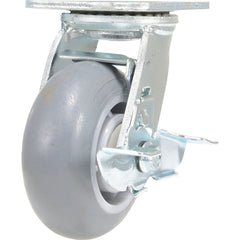 Vestil - Standard Casters; Mount: With Holes ; Style: Swivel w/Brake ; Wheel Diameter: 5 (Inch); Wheel Width: 2 (Inch); Overall Height (Inch): 6-1/2 ; Load Capacity (Lb.): 551.000 - Exact Tool & Supply