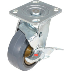 Vestil - Standard Casters; Mount: With Holes ; Style: Swivel w/Brake ; Wheel Diameter: 5 (Inch); Wheel Width: 2 (Inch); Overall Height (Inch): 6-9/16 ; Load Capacity (Lb.): 661.000 - Exact Tool & Supply