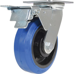 Vestil - Standard Casters; Mount: With Holes ; Style: Swivel w/Total Brake ; Wheel Diameter: 6 (Inch); Wheel Width: 2 (Inch); Overall Height (Inch): 7-1/2 ; Load Capacity (Lb.): 770.000 - Exact Tool & Supply
