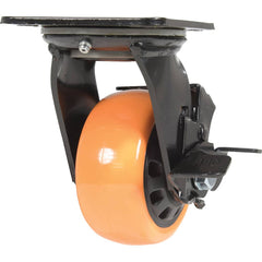 Vestil - Standard Casters; Mount: With Holes ; Style: Swivel w/Brake ; Wheel Diameter: 4 (Inch); Wheel Width: 2 (Inch); Overall Height (Inch): 5-1/2 ; Load Capacity (Lb.): 594.000 - Exact Tool & Supply