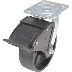 Vestil - Standard Casters; Mount: With Holes ; Style: Swivel w/Total Brake ; Wheel Diameter: 6 (Inch); Wheel Width: 2 (Inch); Overall Height (Inch): 7-1/2 ; Load Capacity (Lb.): 1200.000 - Exact Tool & Supply