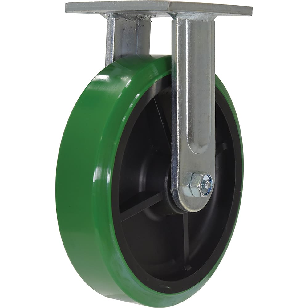Vestil - Standard Casters; Mount: With Holes ; Style: Rigid ; Wheel Diameter: 8 (Inch); Wheel Width: 2 (Inch); Overall Height (Inch): 9-1/2 ; Load Capacity (Lb.): 1000.000 - Exact Tool & Supply