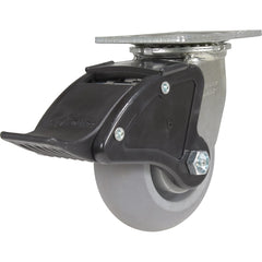 Vestil - Standard Casters; Mount: With Holes ; Style: Swivel w/Total Brake ; Wheel Diameter: 5 (Inch); Wheel Width: 2 (Inch); Overall Height (Inch): 6-1/2 ; Load Capacity (Lb.): 500.000 - Exact Tool & Supply