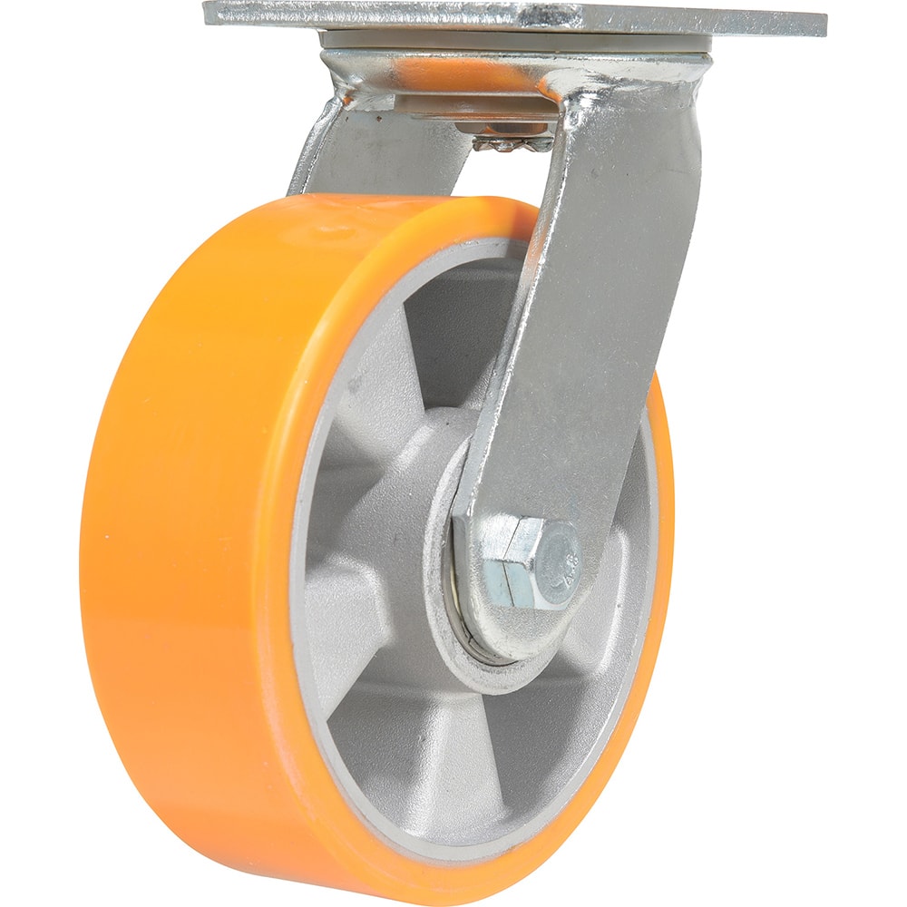 Vestil - Standard Casters; Mount: With Holes ; Style: Swivel ; Wheel Diameter: 6 (Inch); Wheel Width: 2 (Inch); Overall Height (Inch): 7-1/2 ; Load Capacity (Lb.): 1212.000 - Exact Tool & Supply
