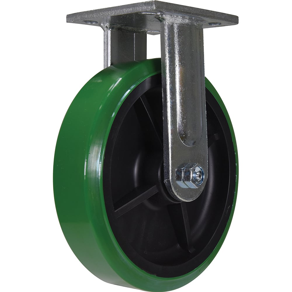 Vestil - Standard Casters; Mount: With Holes ; Style: Rigid ; Wheel Diameter: 8 (Inch); Wheel Width: 2 (Inch); Overall Height (Inch): 9-1/2 ; Load Capacity (Lb.): 1000.000 - Exact Tool & Supply
