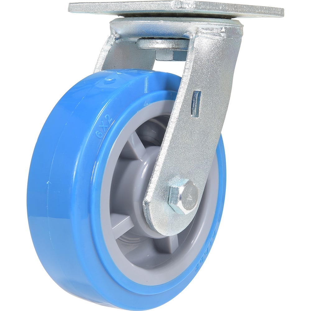 Vestil - Standard Casters; Mount: With Holes ; Style: Swivel ; Wheel Diameter: 6 (Inch); Wheel Width: 2 (Inch); Overall Height (Inch): 7-9/16 ; Load Capacity (Lb.): 903.000 - Exact Tool & Supply