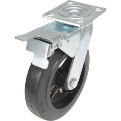 Vestil - Standard Casters; Mount: With Holes ; Style: Swivel w/Total Brake ; Wheel Diameter: 8 (Inch); Wheel Width: 2 (Inch); Overall Height (Inch): 9-1/2 ; Load Capacity (Lb.): 551.000 - Exact Tool & Supply