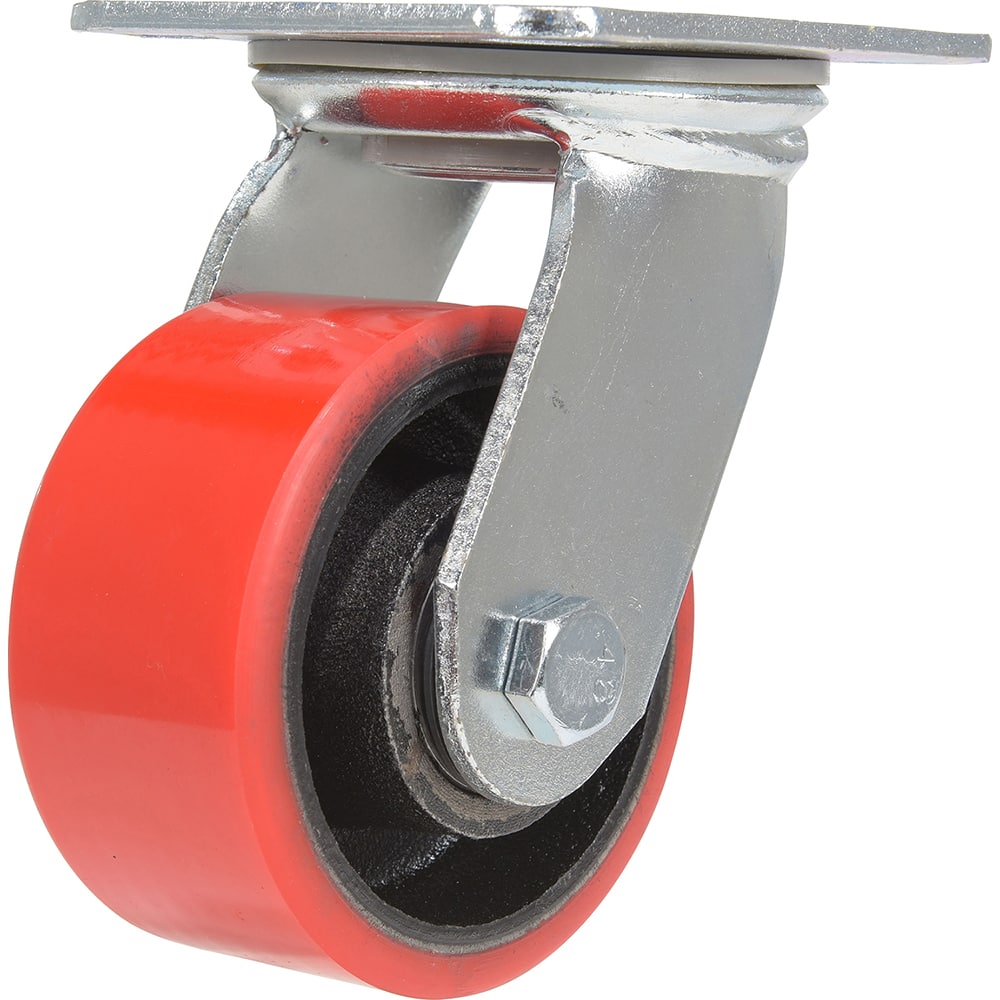 Vestil - Standard Casters; Mount: With Holes ; Style: Swivel ; Wheel Diameter: 4 (Inch); Wheel Width: 2 (Inch); Overall Height (Inch): 5-1/2 ; Load Capacity (Lb.): 792.000 - Exact Tool & Supply