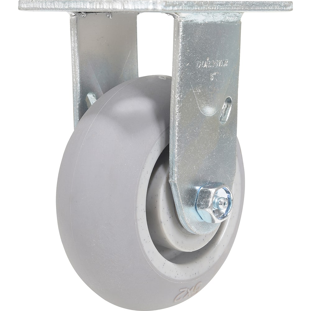 Vestil - Standard Casters; Mount: With Holes ; Style: Rigid ; Wheel Diameter: 5 (Inch); Wheel Width: 2 (Inch); Overall Height (Inch): 6-1/2 ; Load Capacity (Lb.): 500.000 - Exact Tool & Supply