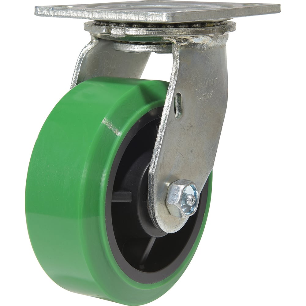 Vestil - Standard Casters; Mount: With Holes ; Style: Swivel ; Wheel Diameter: 5 (Inch); Wheel Width: 2 (Inch); Overall Height (Inch): 6-1/2 ; Load Capacity (Lb.): 750.000 - Exact Tool & Supply