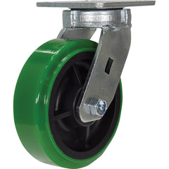 Vestil - Standard Casters; Mount: With Holes ; Style: Swivel ; Wheel Diameter: 6 (Inch); Wheel Width: 2 (Inch); Overall Height (Inch): 7-1/2 ; Load Capacity (Lb.): 900.000 - Exact Tool & Supply