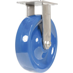 Vestil - Standard Casters; Mount: With Holes ; Style: Rigid ; Wheel Diameter: 8 (Inch); Wheel Width: 2 (Inch); Overall Height (Inch): 9-1/2 ; Load Capacity (Lb.): 1250.000 - Exact Tool & Supply