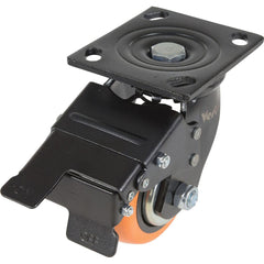 Vestil - Standard Casters; Mount: With Holes ; Style: Swivel w/Total Brake ; Wheel Diameter: 4 (Inch); Wheel Width: 2 (Inch); Overall Height (Inch): 5-9/16 ; Load Capacity (Lb.): 551.000 - Exact Tool & Supply