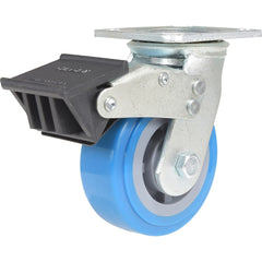 Vestil - Standard Casters; Mount: With Holes ; Style: Swivel w/Total Brake ; Wheel Diameter: 5 (Inch); Wheel Width: 2 (Inch); Overall Height (Inch): 6-9/16 ; Load Capacity (Lb.): 771.000 - Exact Tool & Supply