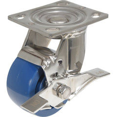 Vestil - Standard Casters; Mount: With Holes ; Style: Swivel w/Total Brake ; Wheel Diameter: 4 (Inch); Wheel Width: 2 (Inch); Overall Height (Inch): 5-3/4 ; Load Capacity (Lb.): 800.000 - Exact Tool & Supply