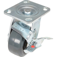 Vestil - Standard Casters; Mount: With Holes ; Style: Swivel w/Brake ; Wheel Diameter: 4 (Inch); Wheel Width: 2 (Inch); Overall Height (Inch): 5-5/8 ; Load Capacity (Lb.): 551.000 - Exact Tool & Supply