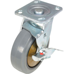 Vestil - Standard Casters; Mount: With Holes ; Style: Swivel w/Brake ; Wheel Diameter: 6 (Inch); Wheel Width: 2 (Inch); Overall Height (Inch): 7-1/2 ; Load Capacity (Lb.): 771.000 - Exact Tool & Supply