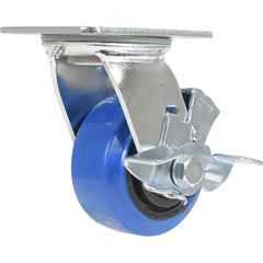 Vestil - Standard Casters; Mount: With Holes ; Style: Swivel w/Brake ; Wheel Diameter: 4 (Inch); Wheel Width: 2 (Inch); Overall Height (Inch): 5-1/2 ; Load Capacity (Lb.): 550.000 - Exact Tool & Supply