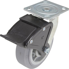 Vestil - Standard Casters; Mount: With Holes ; Style: Swivel w/Total Brake ; Wheel Diameter: 6 (Inch); Wheel Width: 2 (Inch); Overall Height (Inch): 7-1/2 ; Load Capacity (Lb.): 600.000 - Exact Tool & Supply