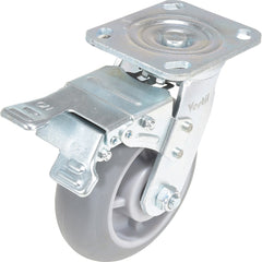 Vestil - Standard Casters; Mount: With Holes ; Style: Swivel w/Total Brake ; Wheel Diameter: 6 (Inch); Wheel Width: 2 (Inch); Overall Height (Inch): 7-1/2 ; Load Capacity (Lb.): 639.000 - Exact Tool & Supply