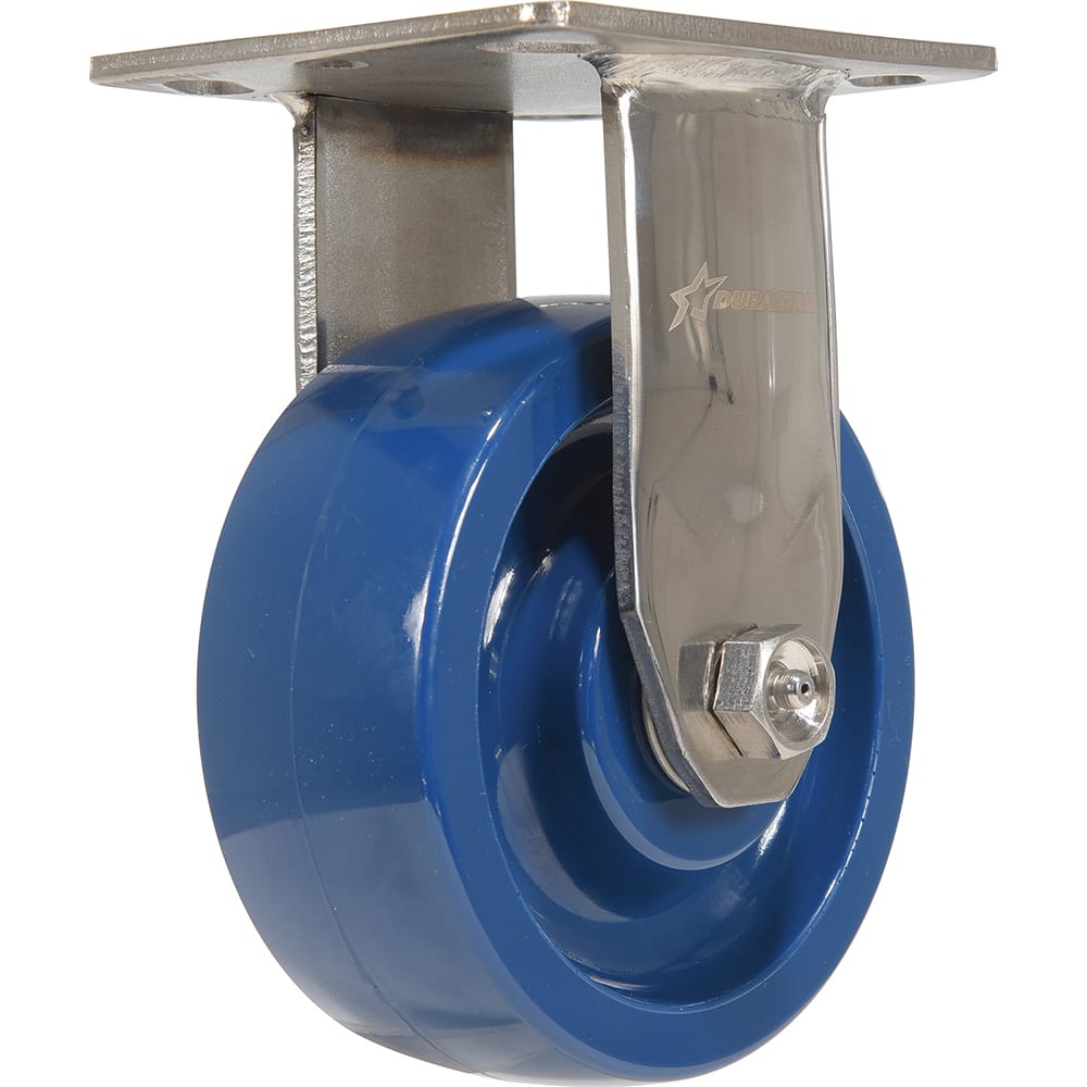 Vestil - Standard Casters; Mount: With Holes ; Style: Rigid ; Wheel Diameter: 5 (Inch); Wheel Width: 2 (Inch); Overall Height (Inch): 6-9/16 ; Load Capacity (Lb.): 1000.000 - Exact Tool & Supply