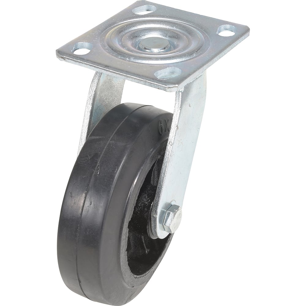 Vestil - Standard Casters; Mount: With Holes ; Style: Swivel ; Wheel Diameter: 6 (Inch); Wheel Width: 2 (Inch); Overall Height (Inch): 7-1/2 ; Load Capacity (Lb.): 507.000 - Exact Tool & Supply