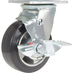Vestil - Standard Casters; Mount: With Holes ; Style: Swivel w/Brake ; Wheel Diameter: 5 (Inch); Wheel Width: 2 (Inch); Overall Height (Inch): 6-1/2 ; Load Capacity (Lb.): 661.000 - Exact Tool & Supply