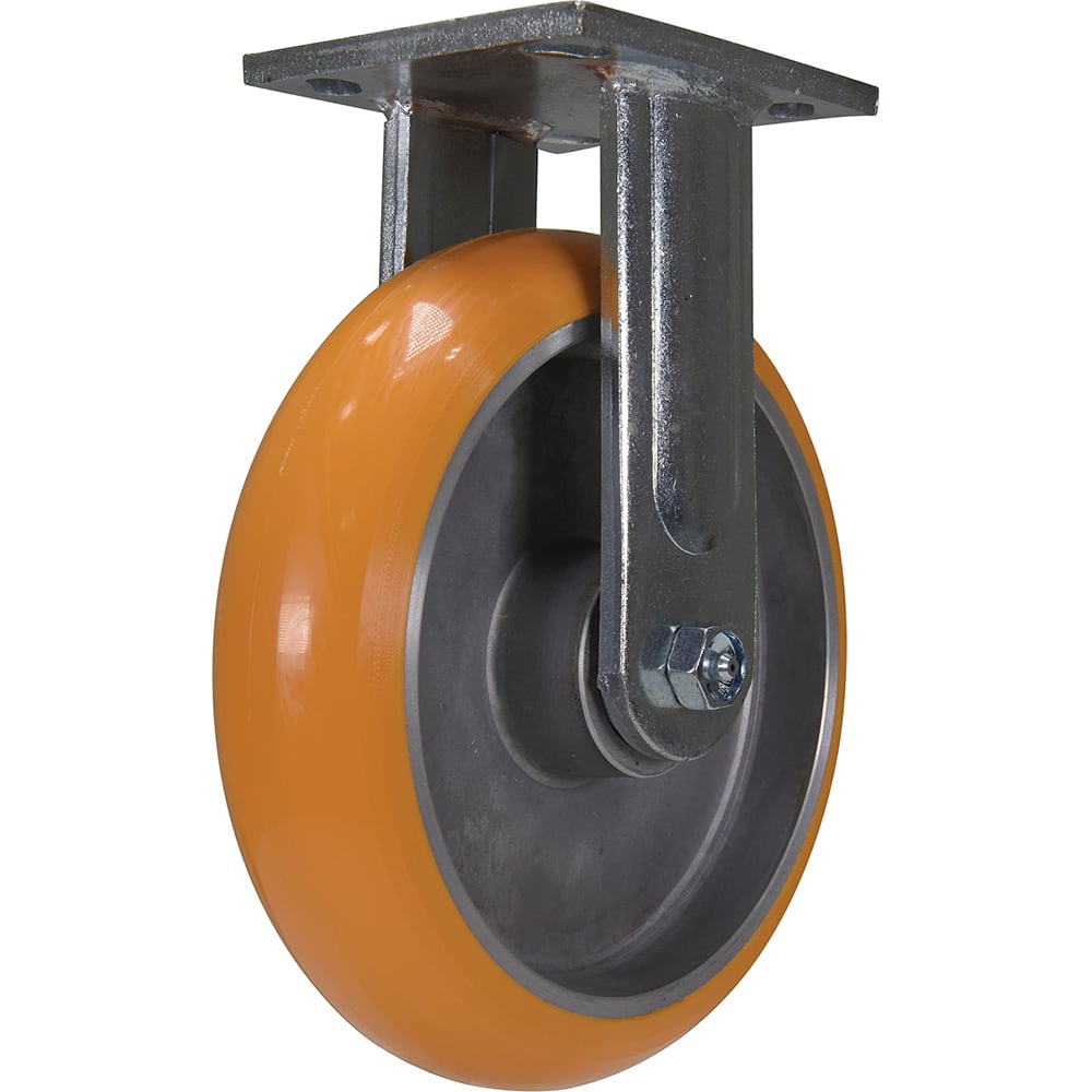 Vestil - Standard Casters; Mount: With Holes ; Style: Rigid ; Wheel Diameter: 8 (Inch); Wheel Width: 2 (Inch); Overall Height (Inch): 9-1/2 ; Load Capacity (Lb.): 2000.000 - Exact Tool & Supply