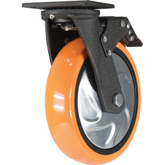 Vestil - Standard Casters; Mount: With Holes ; Style: Swivel w/Total Brake ; Wheel Diameter: 8 (Inch); Wheel Width: 2 (Inch); Overall Height (Inch): 9-1/2 ; Load Capacity (Lb.): 925.000 - Exact Tool & Supply