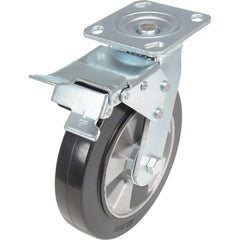 Vestil - Standard Casters; Mount: With Holes ; Style: Swivel w/Total Brake ; Wheel Diameter: 8 (Inch); Wheel Width: 2 (Inch); Overall Height (Inch): 9-1/2 ; Load Capacity (Lb.): 881.000 - Exact Tool & Supply
