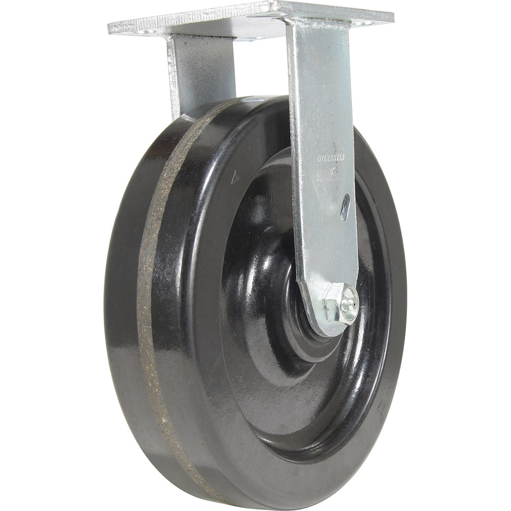Vestil - Standard Casters; Mount: With Holes ; Style: Rigid ; Wheel Diameter: 8 (Inch); Wheel Width: 2 (Inch); Overall Height (Inch): 9-1/2 ; Load Capacity (Lb.): 1250.000 - Exact Tool & Supply