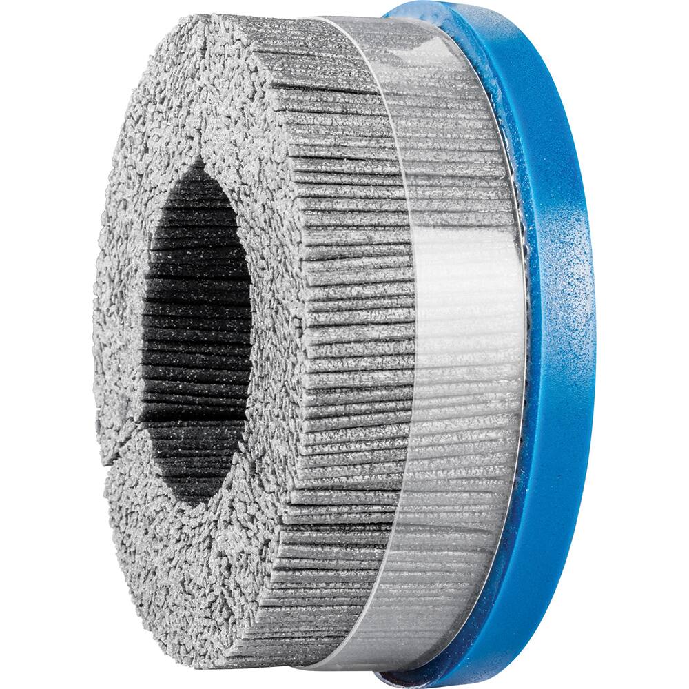 PFERD - Disc Brushes; Outside Diameter (Inch): 5 ; Grit: 80 ; Abrasive Material: Silicon Carbide ; Brush Type: Crimped ; Connector Type: Arbor ; Arbor Hole Size (Inch): 7/8 - Exact Tool & Supply