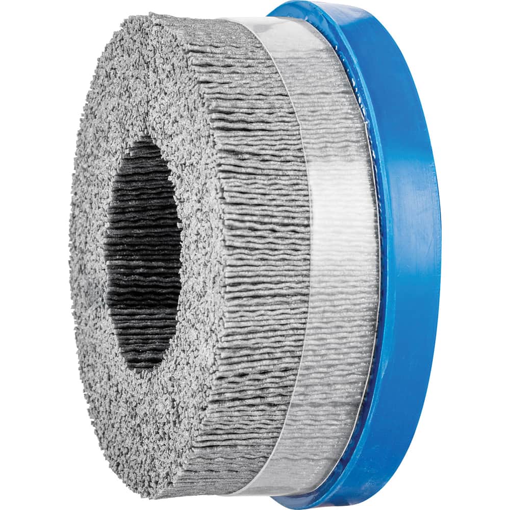 PFERD - Disc Brushes; Outside Diameter (Inch): 5 ; Grit: 120 ; Abrasive Material: Silicon Carbide ; Brush Type: Crimped ; Connector Type: Arbor ; Arbor Hole Size (Inch): 7/8 - Exact Tool & Supply