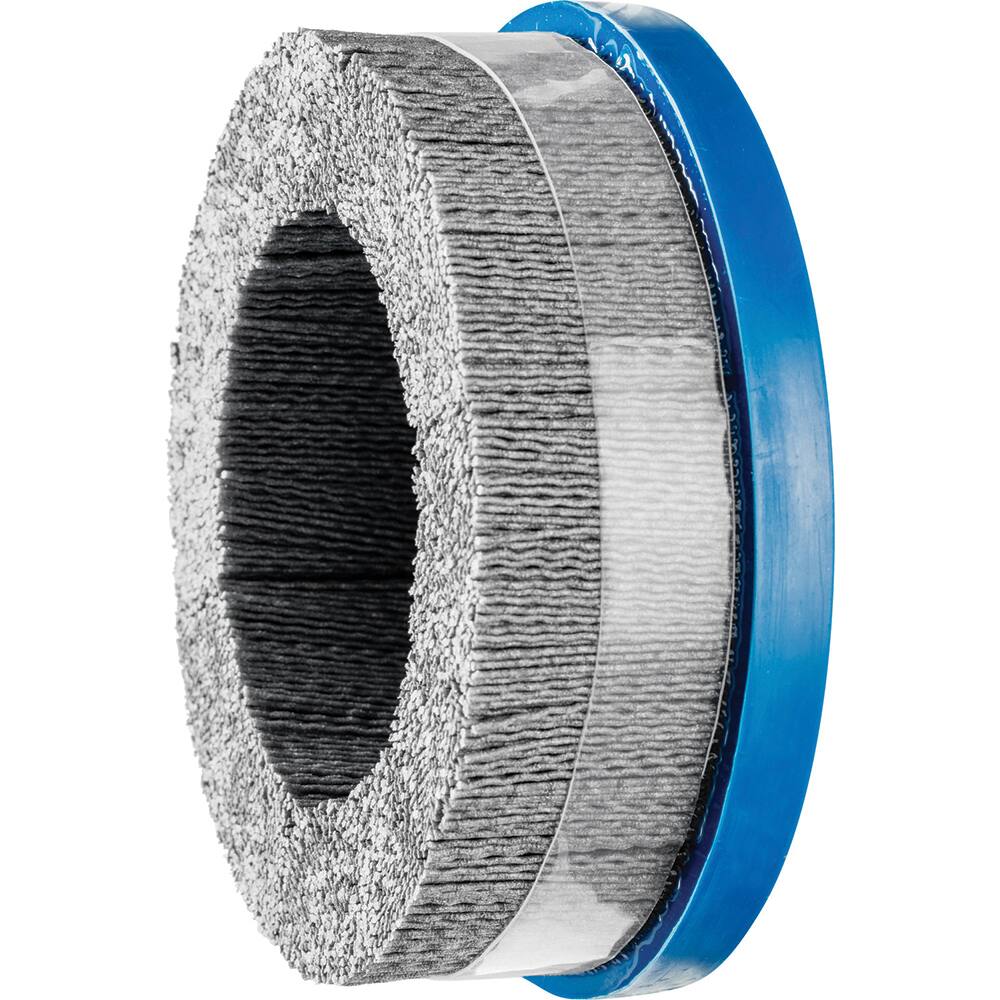 PFERD - Disc Brushes; Outside Diameter (Inch): 6 ; Grit: 120 ; Abrasive Material: Silicon Carbide ; Brush Type: Crimped ; Connector Type: Arbor ; Arbor Hole Size (Inch): 7/8 - Exact Tool & Supply
