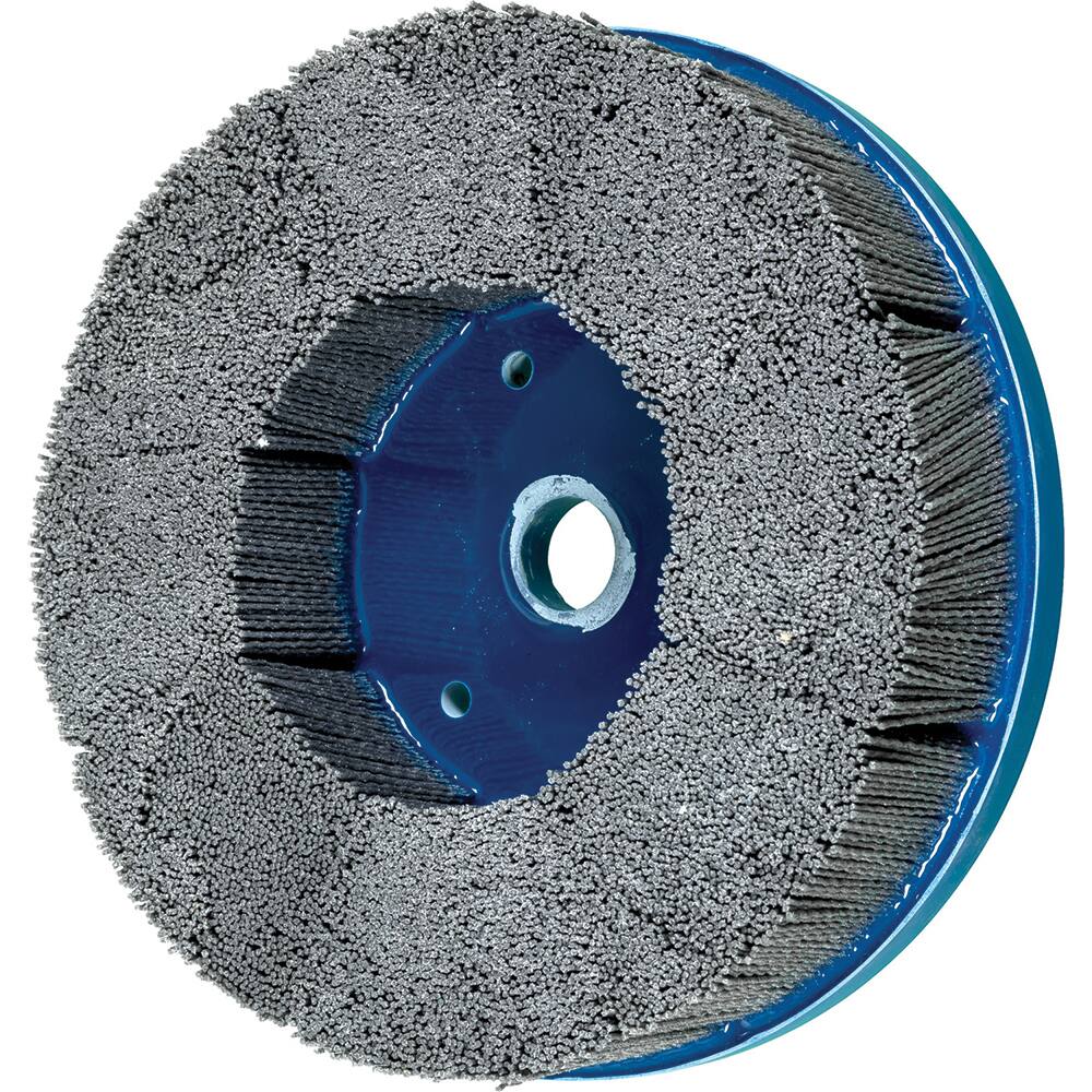 PFERD - Disc Brushes; Outside Diameter (Inch): 8 ; Grit: 80 ; Abrasive Material: Silicon Carbide ; Brush Type: Crimped ; Connector Type: Arbor ; Arbor Hole Size (Inch): 7/8 - Exact Tool & Supply
