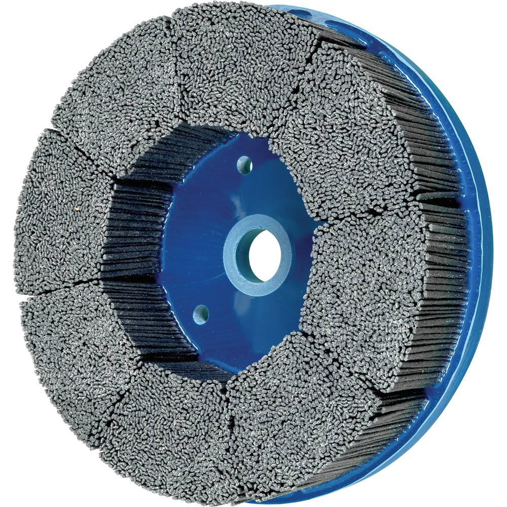 PFERD - Disc Brushes; Outside Diameter (Inch): 8 ; Grit: 80 ; Abrasive Material: Silicon Carbide ; Brush Type: Crimped ; Connector Type: Arbor ; Arbor Hole Size (Inch): 7/8 - Exact Tool & Supply