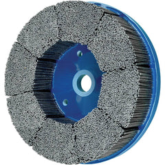 PFERD - Disc Brushes; Outside Diameter (Inch): 8 ; Grit: 80 ; Abrasive Material: Silicon Carbide ; Brush Type: Crimped ; Connector Type: Arbor ; Arbor Hole Size (Inch): 7/8 - Exact Tool & Supply