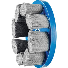 PFERD - Disc Brushes; Outside Diameter (Inch): 6 ; Grit: 320 ; Abrasive Material: Silicon Carbide ; Brush Type: Crimped ; Connector Type: Arbor ; Arbor Hole Size (Inch): 7/8 - Exact Tool & Supply