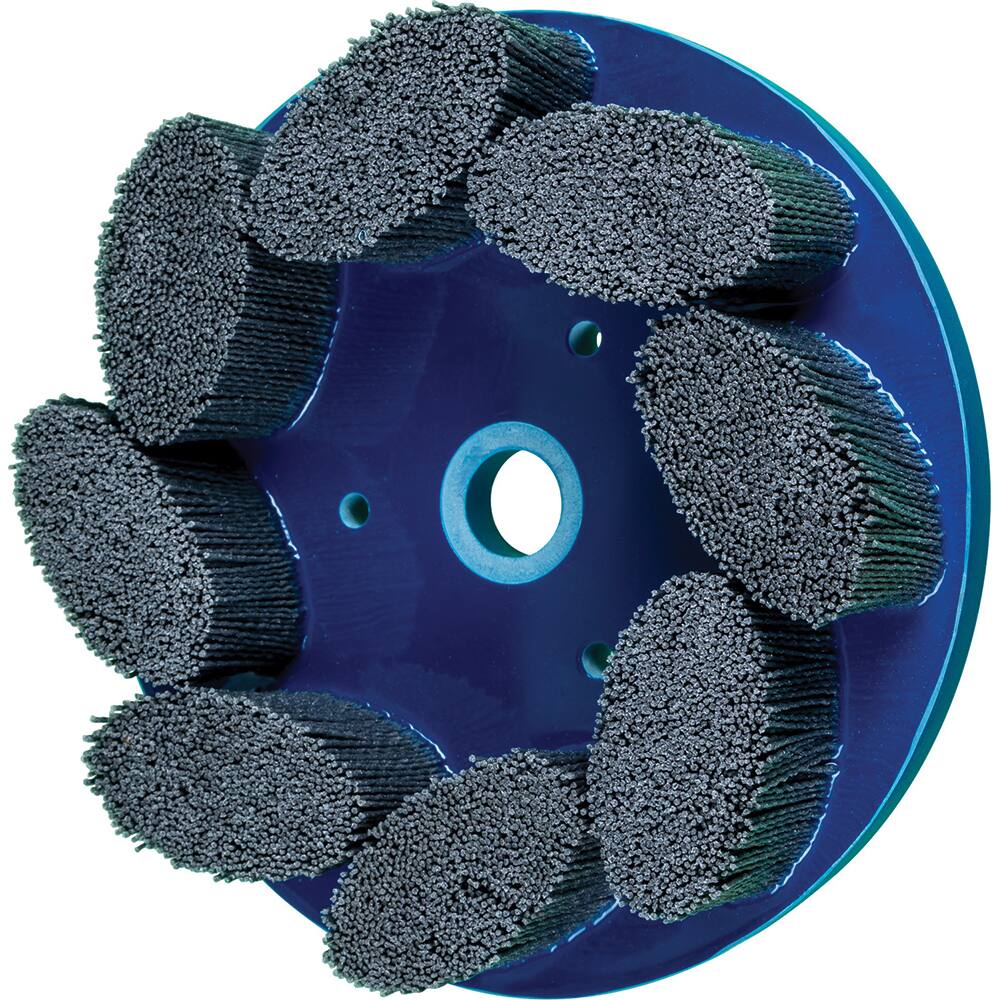 PFERD - Disc Brushes; Outside Diameter (Inch): 8 ; Grit: 80 ; Abrasive Material: Silicon Carbide ; Brush Type: Crimped ; Connector Type: Arbor ; Arbor Hole Size (Inch): 7/8 - Exact Tool & Supply