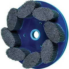 PFERD - Disc Brushes; Outside Diameter (Inch): 8 ; Grit: 80 ; Abrasive Material: Silicon Carbide ; Brush Type: Crimped ; Connector Type: Arbor ; Arbor Hole Size (Inch): 7/8 - Exact Tool & Supply