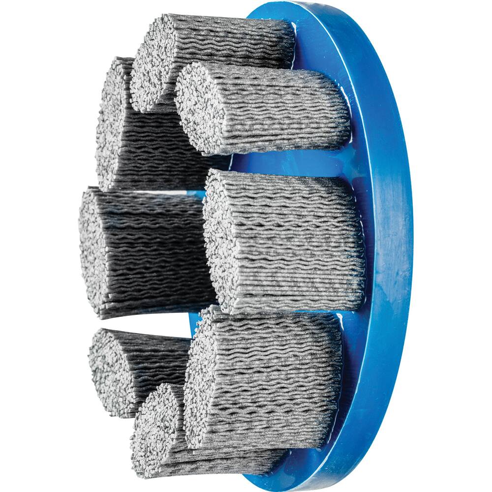 PFERD - Disc Brushes; Outside Diameter (Inch): 6 ; Grit: 120 ; Abrasive Material: Silicon Carbide ; Brush Type: Crimped ; Connector Type: Arbor ; Arbor Hole Size (Inch): 7/8 - Exact Tool & Supply