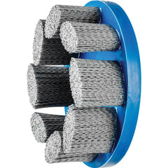 PFERD - Disc Brushes; Outside Diameter (Inch): 6 ; Grit: 120 ; Abrasive Material: Silicon Carbide ; Brush Type: Crimped ; Connector Type: Arbor ; Arbor Hole Size (Inch): 7/8 - Exact Tool & Supply