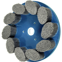 PFERD - Disc Brushes; Outside Diameter (Inch): 10 ; Grit: 80 ; Abrasive Material: Silicon Carbide ; Brush Type: Crimped ; Connector Type: Arbor ; Arbor Hole Size (Inch): 7/8 - Exact Tool & Supply