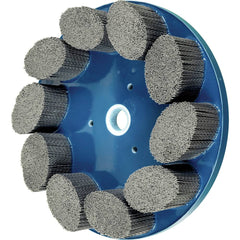 PFERD - Disc Brushes; Outside Diameter (Inch): 10 ; Grit: 80 ; Abrasive Material: Silicon Carbide ; Brush Type: Crimped ; Connector Type: Arbor ; Arbor Hole Size (Inch): 7/8 - Exact Tool & Supply