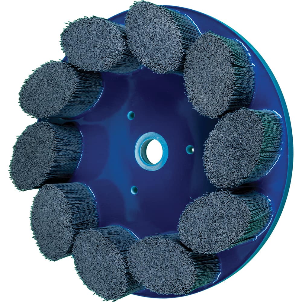 PFERD - Disc Brushes; Outside Diameter (Inch): 10 ; Grit: 320 ; Abrasive Material: Silicon Carbide ; Brush Type: Crimped ; Connector Type: Arbor ; Arbor Hole Size (Inch): 7/8 - Exact Tool & Supply