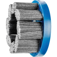 PFERD - Disc Brushes; Outside Diameter (Inch): 4 ; Grit: 80 ; Abrasive Material: Silicon Carbide ; Brush Type: Crimped ; Connector Type: Arbor ; Arbor Hole Size (Inch): 7/8 - Exact Tool & Supply