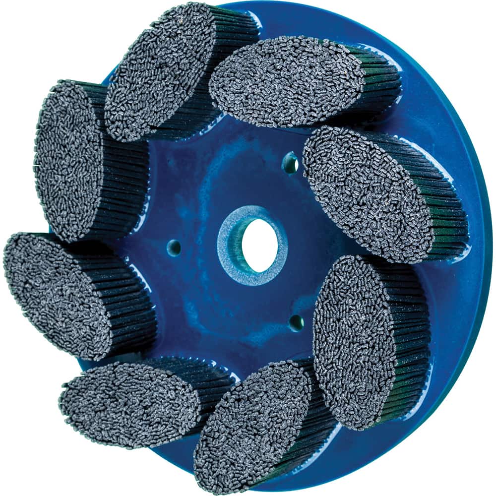 PFERD - Disc Brushes; Outside Diameter (Inch): 8 ; Grit: 80 ; Abrasive Material: Silicon Carbide ; Brush Type: Crimped ; Connector Type: Arbor ; Arbor Hole Size (Inch): 7/8 - Exact Tool & Supply